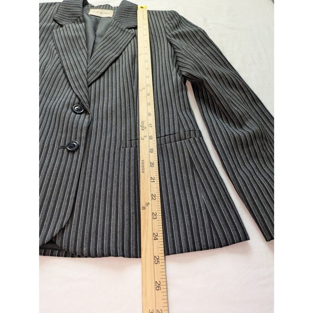Vintage JH Collectibles Wool Blazer Womens Size 6 Vertical Pin Stripe Jacket USA - Picture 5 of 11